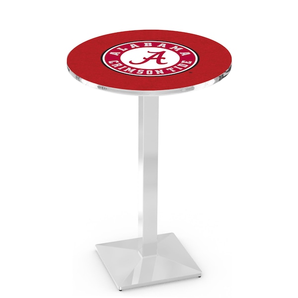 42" Chrome Alabama Pub Table